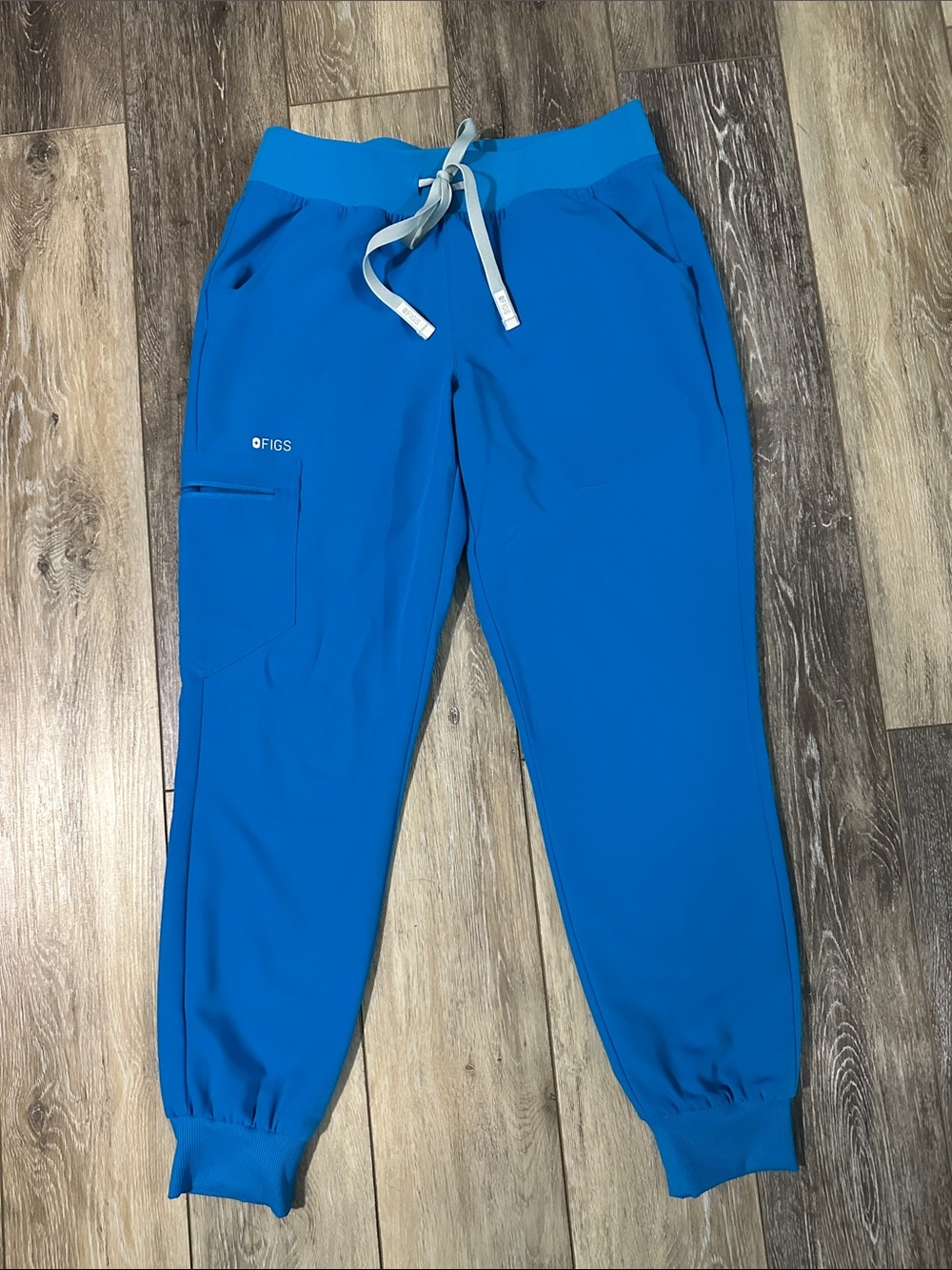 FIGS Zamora jogger Bright Blue Scrub Pants with Drawstring